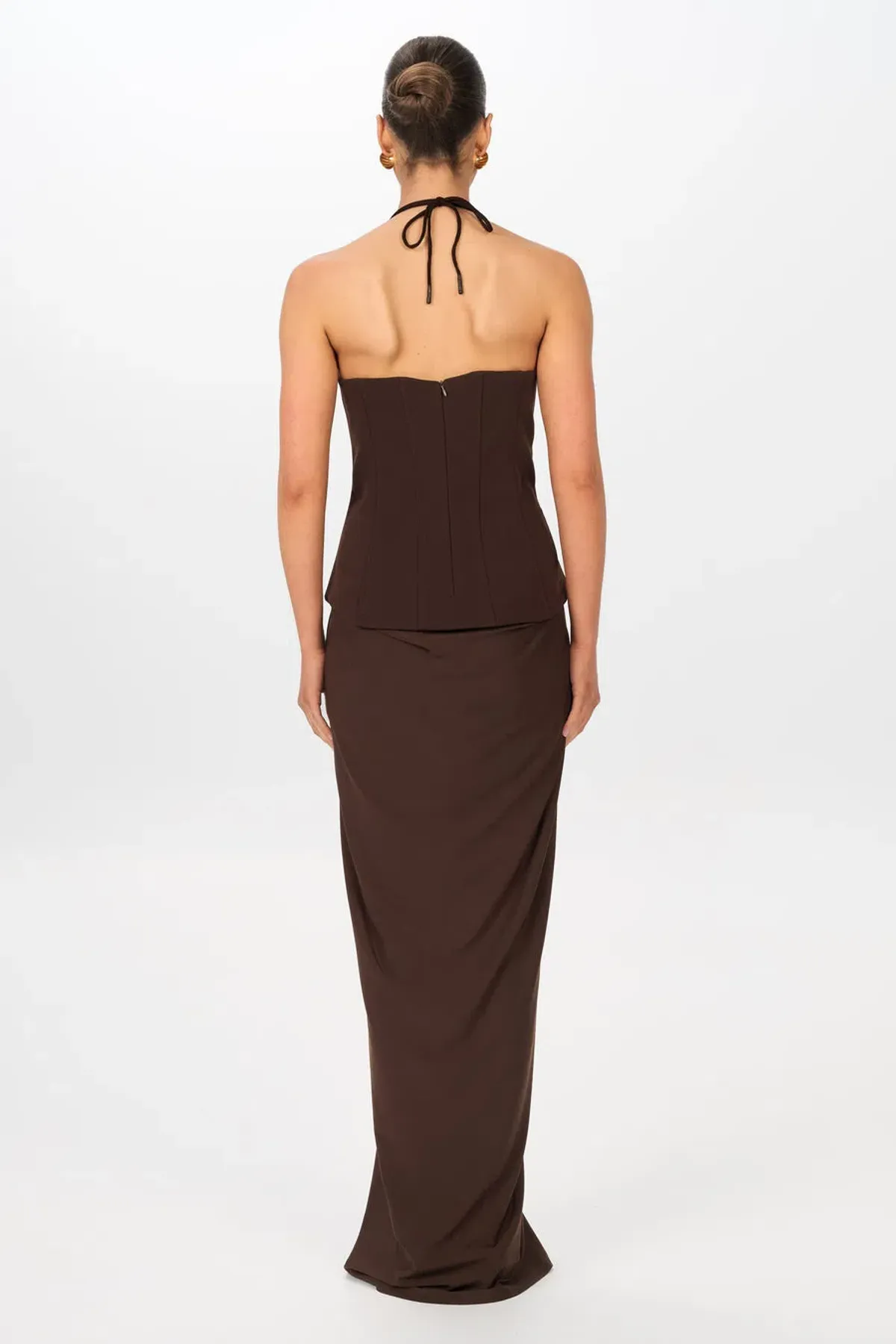Jefre Sei Landon Gown Espresso Size XXS/AU4 - Image 5