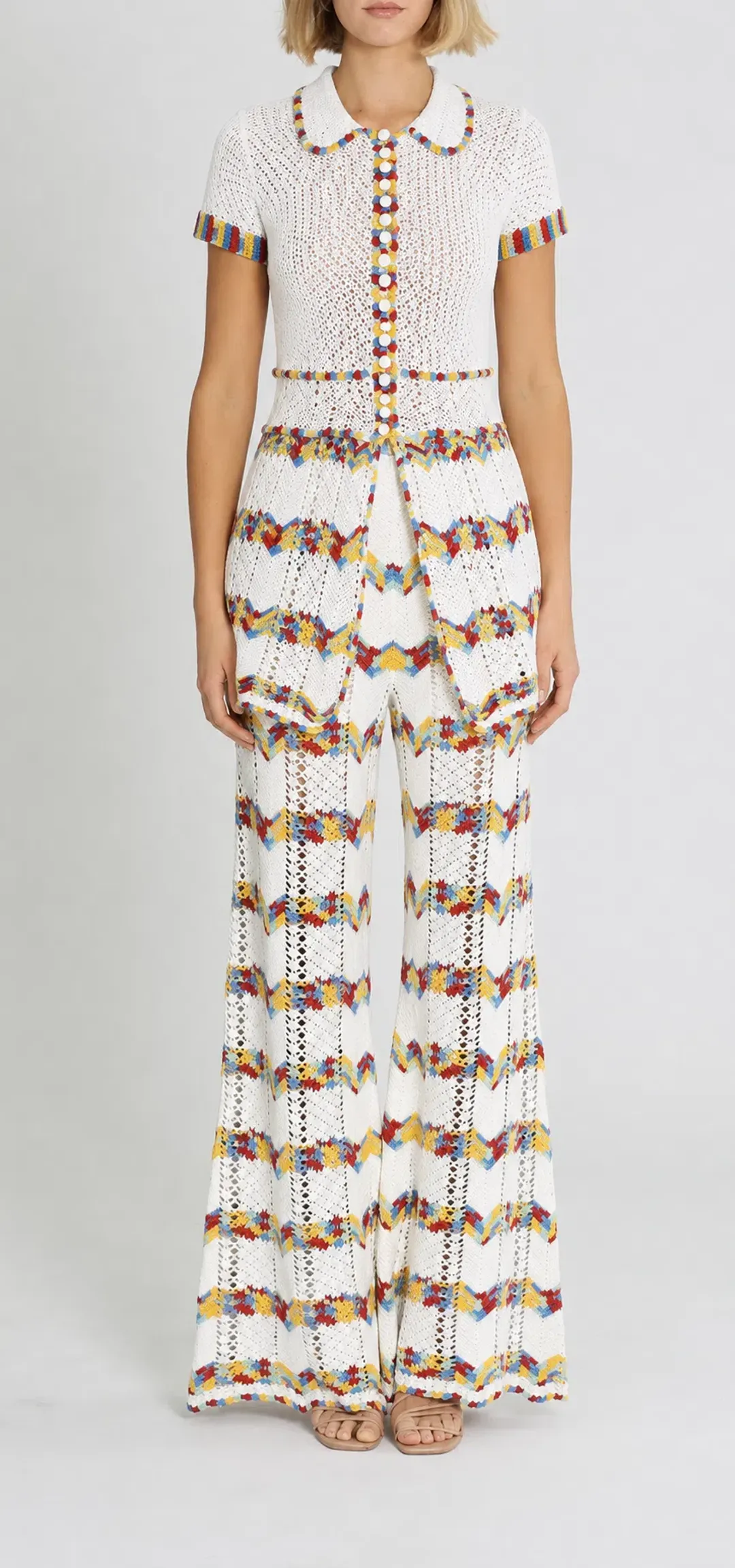 Alice McCall Sugar Me Crochet Top and Pants Set – Size 10 for rent on The Volte - main image