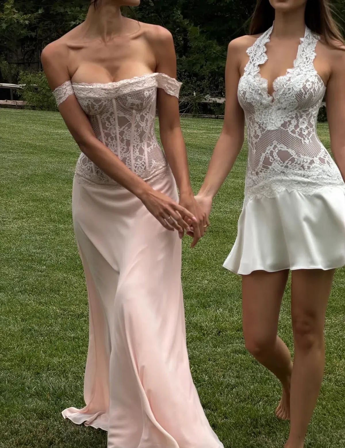 House Of CB Nerina Pink Lace + Georgette Corset Maxi Dress In size XS AU 6 - 8 - Image 3