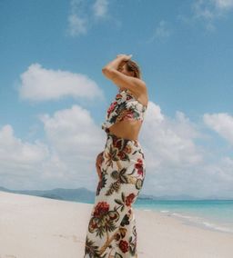 Sir The Label Ambroise Knot Dress Midi Floral Print | AU 8 for rent on The Volte - image 9