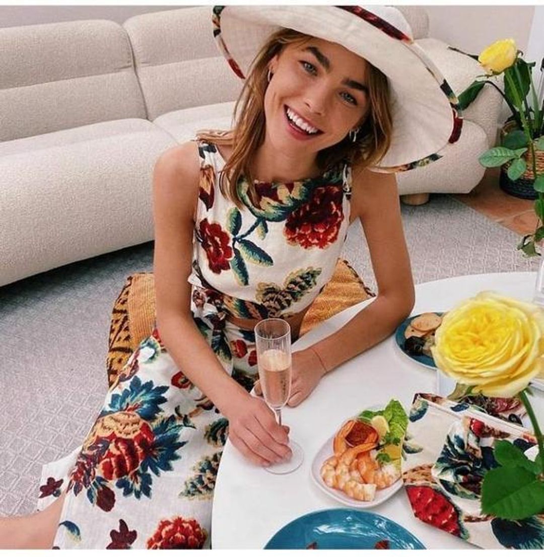 Sir The Label Ambroise Knot Dress Midi Floral Print | AU 8 for rent on The Volte - main image