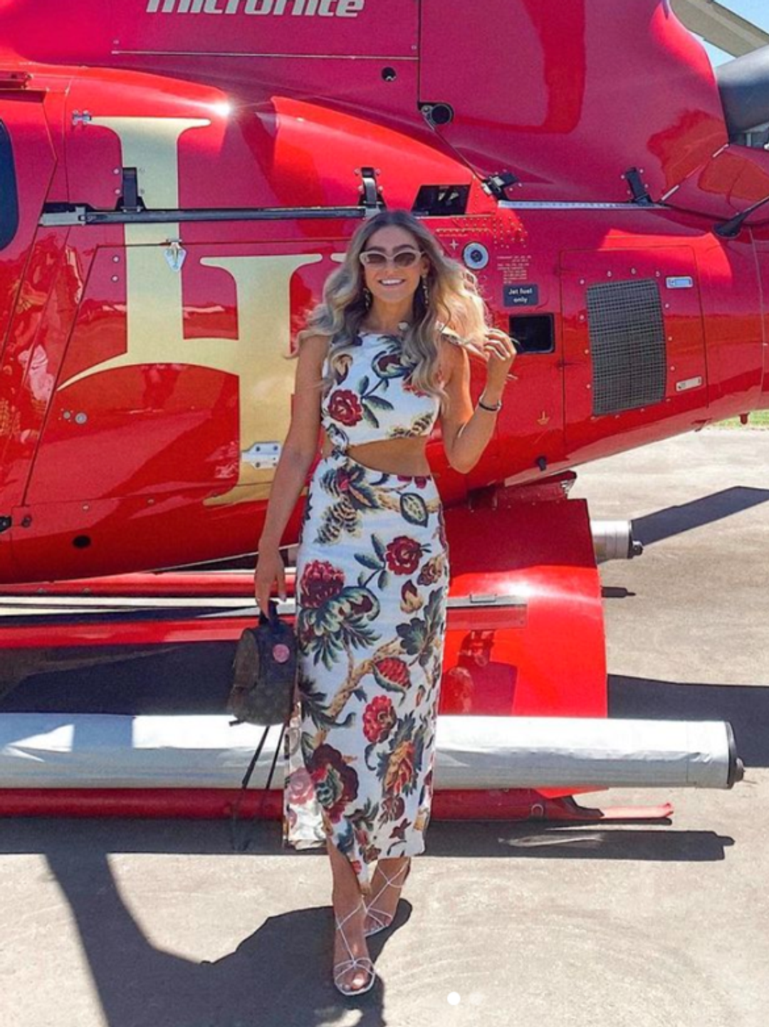 Sir The Label Ambroise Knot Dress Midi Floral Print | AU 8 for rent on The Volte - main image