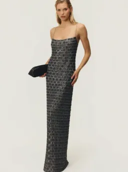 Arcina Ori Stevie Dress in Chrome Size L/12 for rent on The Volte - image 1