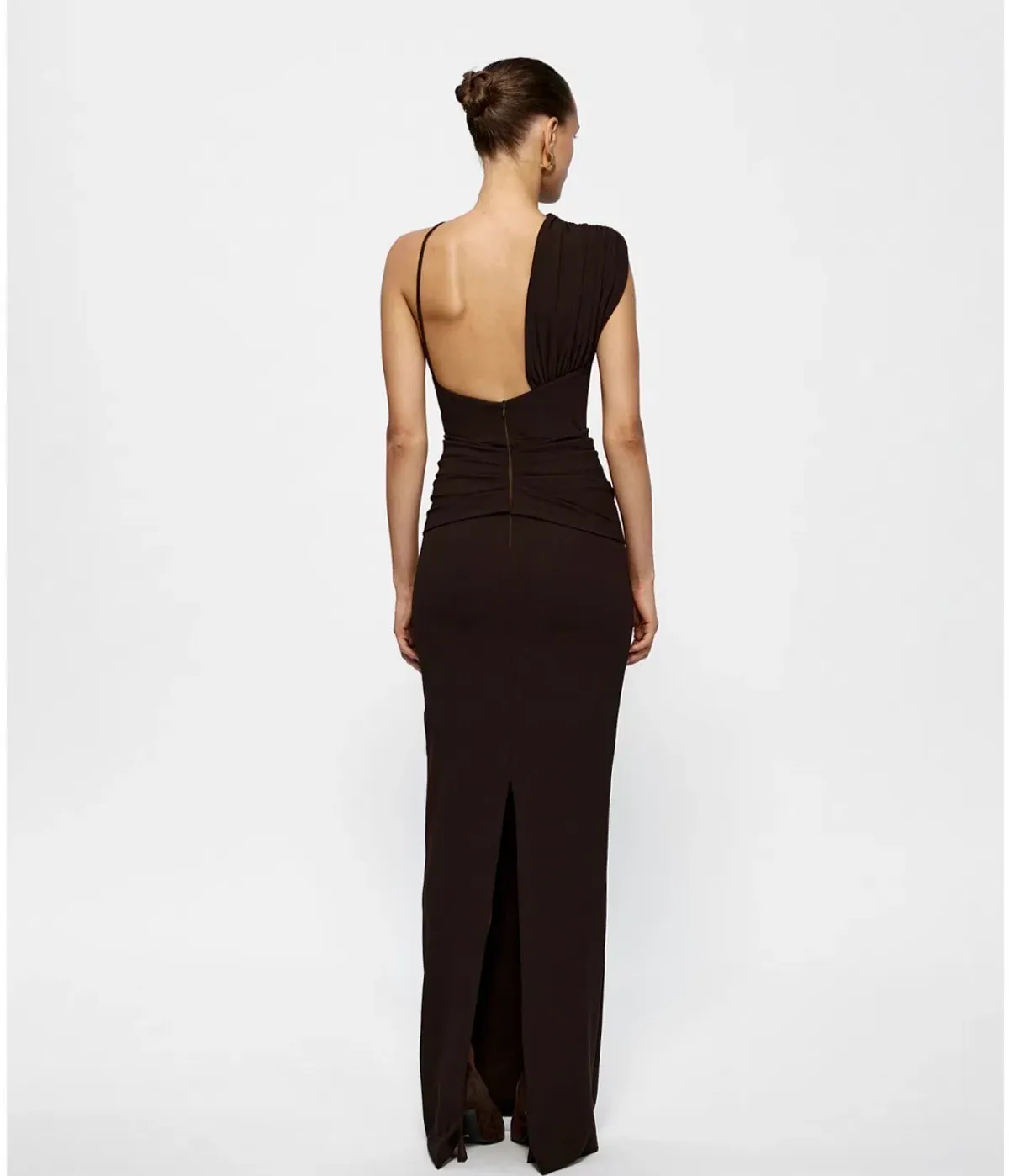Effie Kats Greer One Shoulder Ruched Maxi - Image 3