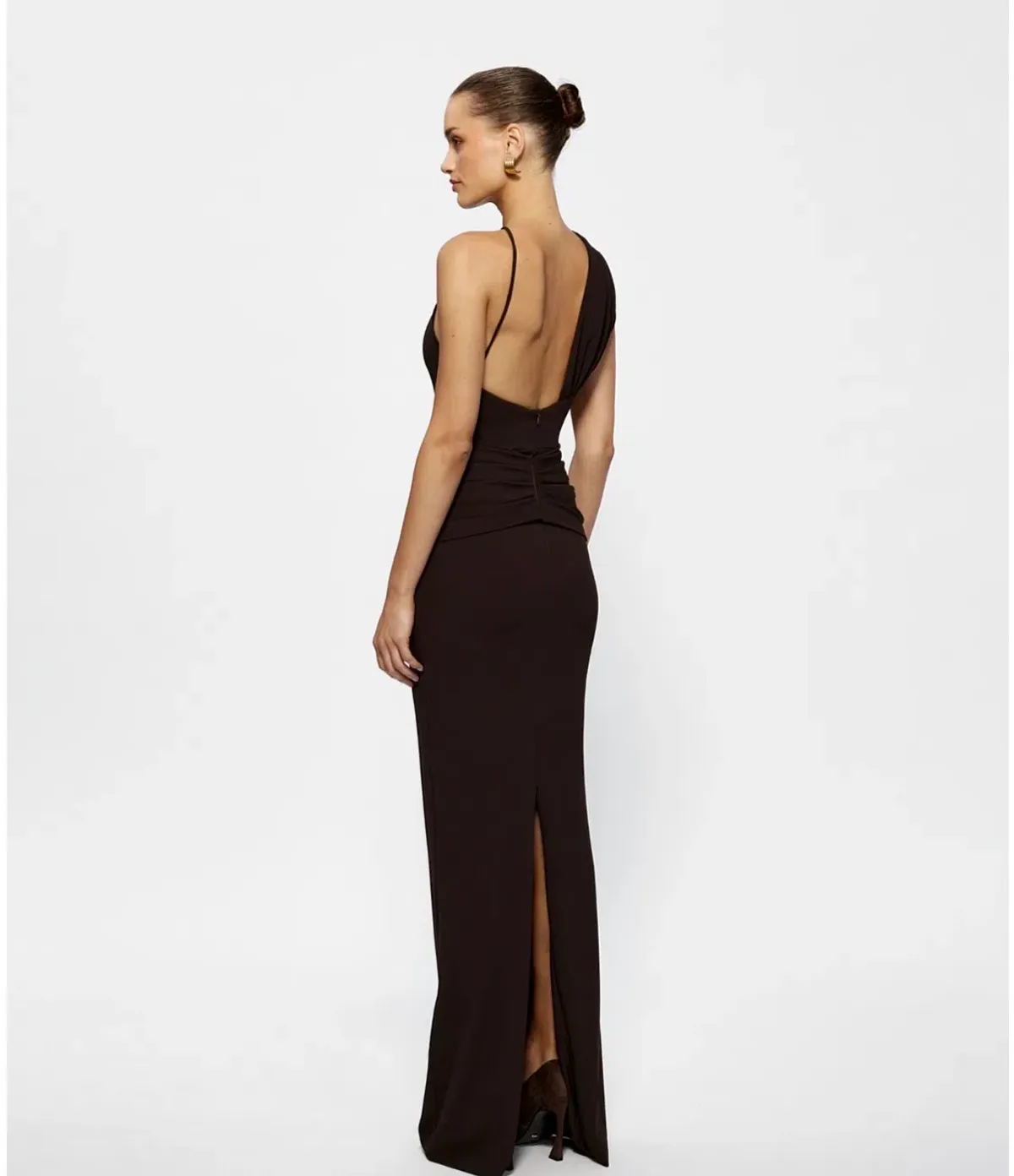 Effie Kats Greer One Shoulder Ruched Maxi - Image 2