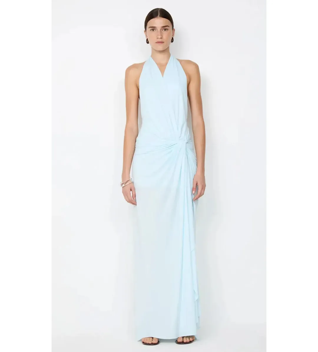 Bec & Bridge Clementine Twist Maxi Dress in Arctic Blue Size 8 for rent on The Volte - main image