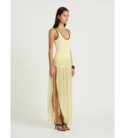 Benni Addison Maxi Dress Butter Micro Polka Size 8 for rent on The Volte - image 4