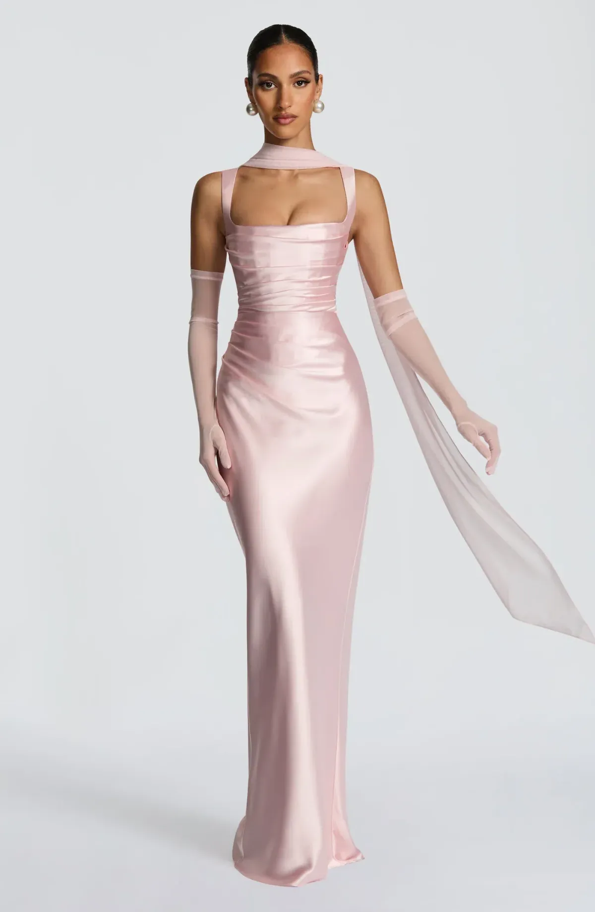 CALANTHE MAXI DRESS - BLUSH BABYBOO size S for rent on The Volte - main image