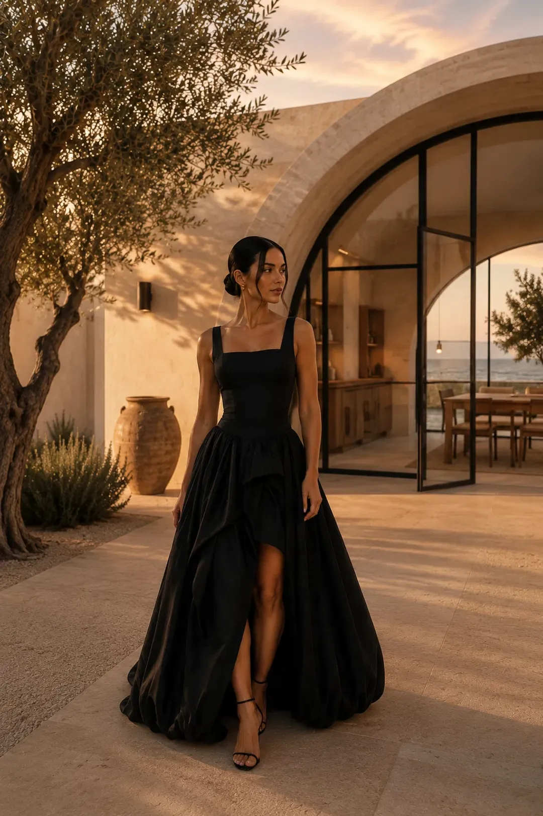 AJE ALANI GOWN BLACK SIZE AU 8 for rent on The Volte - main image
