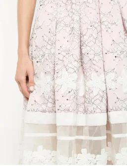 Huishan Zhang Beau Lace Panel Dress - size 10 for rent on The Volte - image 6