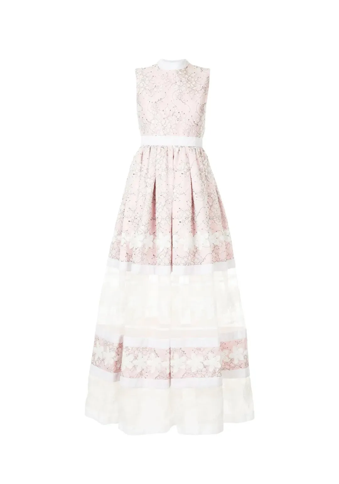 Huishan Zhang Beau Lace Panel Dress - size 10 for rent on The Volte - main image