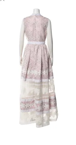 Huishan Zhang Beau Lace Panel Dress - size 10 for rent on The Volte - image 9