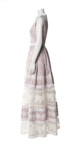 Huishan Zhang Beau Lace Panel Dress - size 10 for rent on The Volte - image 8