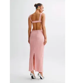 Meshki Adoria Maxi Dress Pale Pink Size 6 for rent on The Volte - image 2
