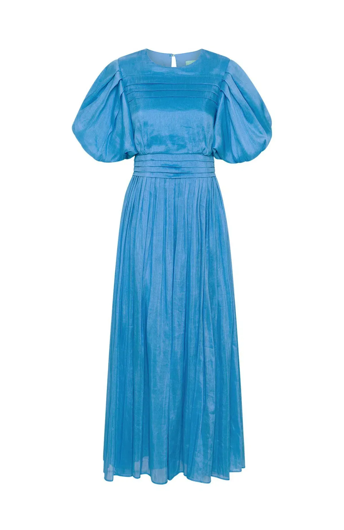Aje Sylvia Pintuck Midi Dress Azure Blue Size AU 10 / M - Image 4