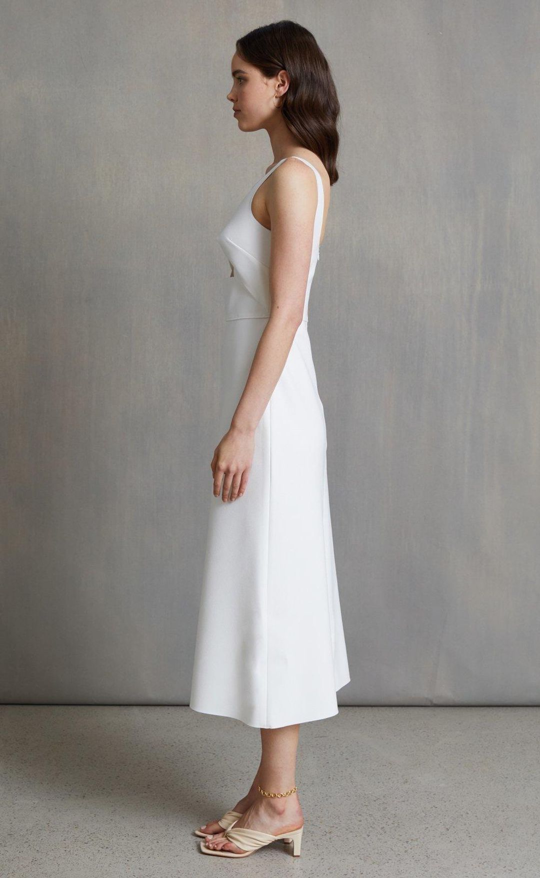 Bec + Bridge Forever Young Midi Dress In Ivory - SIZE 8 for rent on The Volte - main image