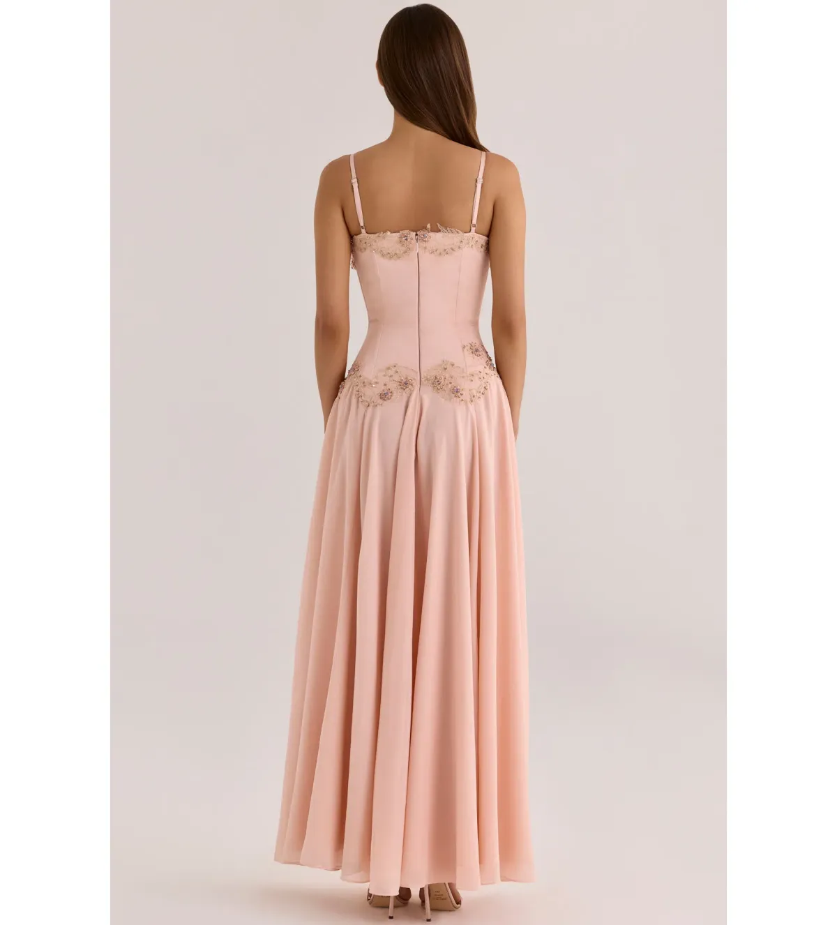 House of CB Saloma Blush Embellished Maxi Dress Size S - Image 2