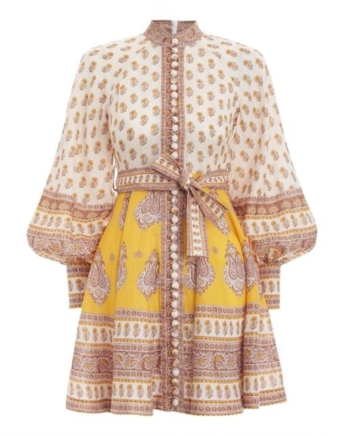 Zimmermann Bonita Buttoned Dress Print Size 0/AU 8 for rent on The Volte - main image