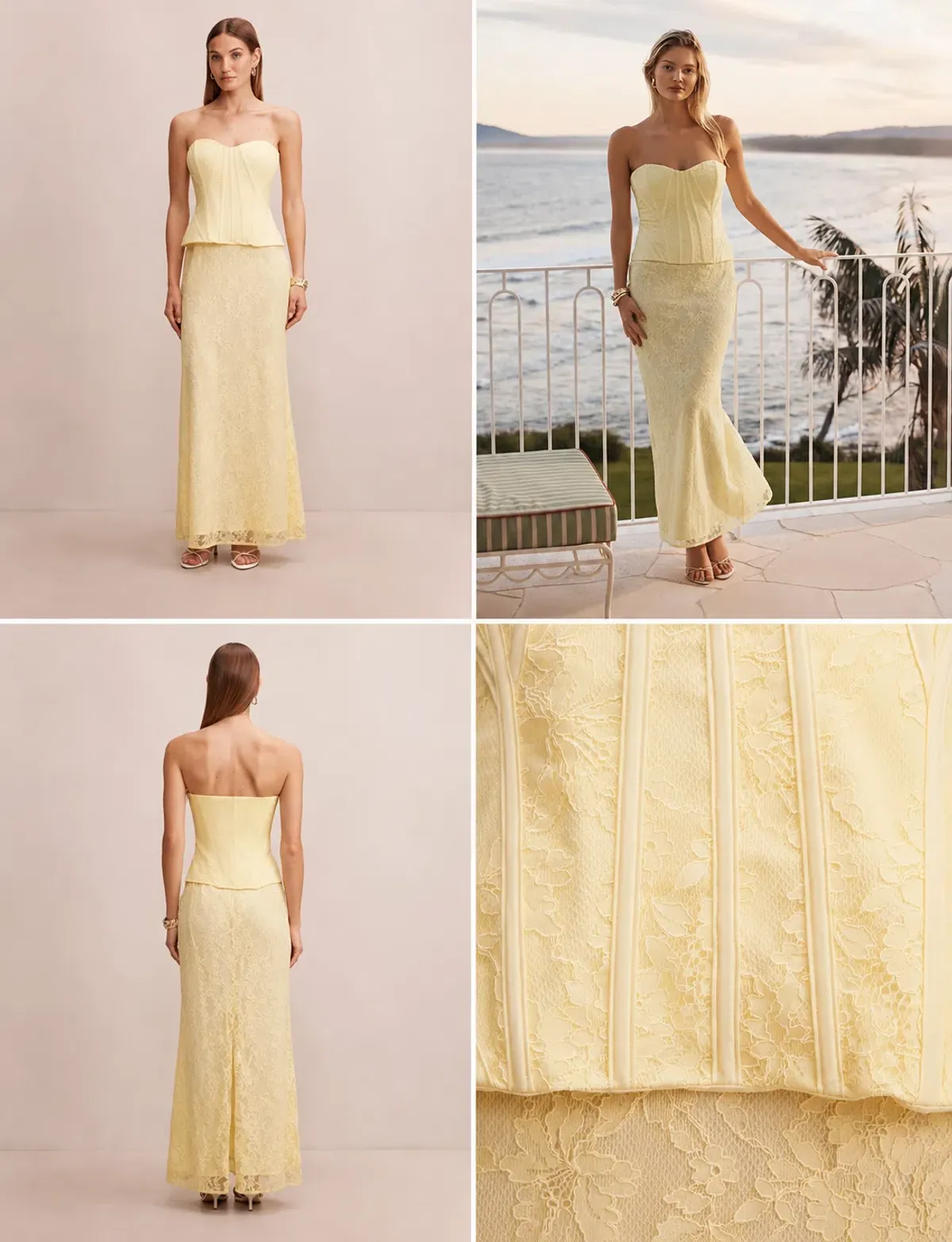 Myla Lace Corset Maxi Dress Size 10 - Image 3