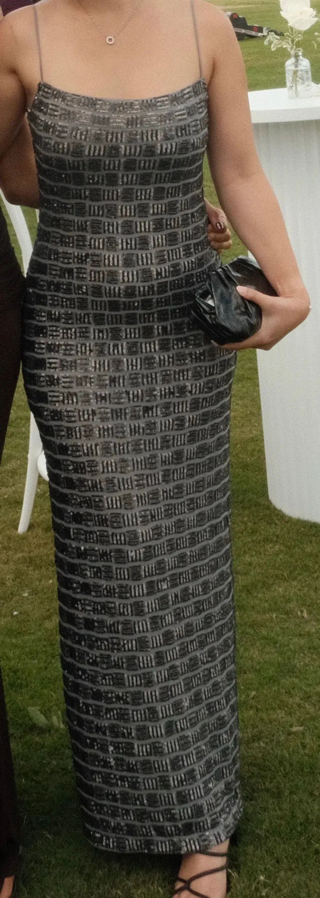 Arcina Ori Stevie Maxi Dress in Chrome Size XS / AU 6 for rent on The Volte - main image