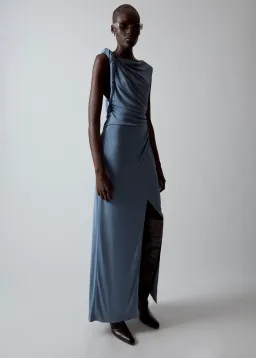 Sir the Label Olenna Twist Low Back Maxi Gown Dusty Blue Size AU 8 for rent on The Volte - image 6