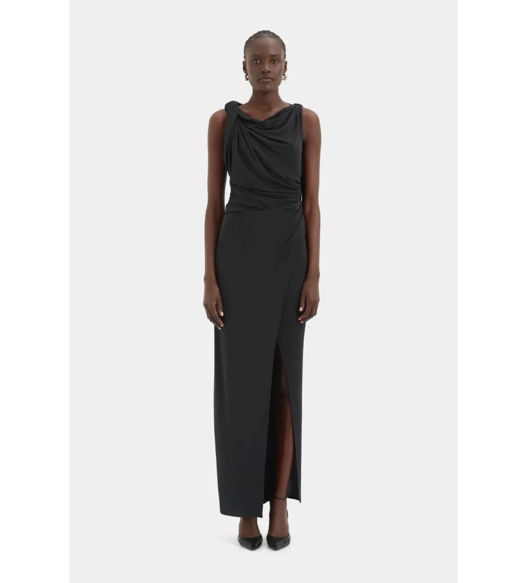 Sir the Label Olenna Twist Low Back Maxi Gown Charcoal Size AU 6P for rent on The Volte - main image