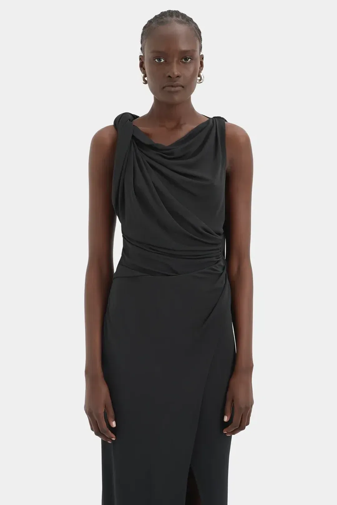 Sir the Label Olenna Twist Low Back Maxi Gown Charcoal Size AU 6P for rent on The Volte - main image