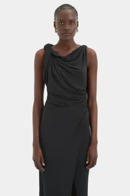 Sir the Label Olenna Twist Low Back Maxi Gown Charcoal Size AU 6P for rent on The Volte - image 4