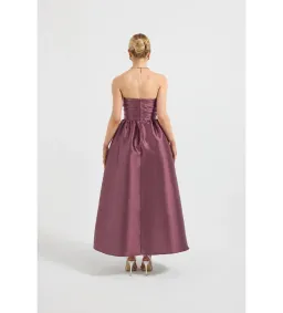 Pasduchas Pippa Strapless Midi Dress in Cherries Jubilee Size AU10 for rent on The Volte - image 2