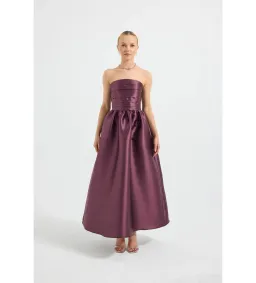 Pasduchas Pippa Strapless Midi Dress in Cherries Jubilee Size AU10 for rent on The Volte - image 1