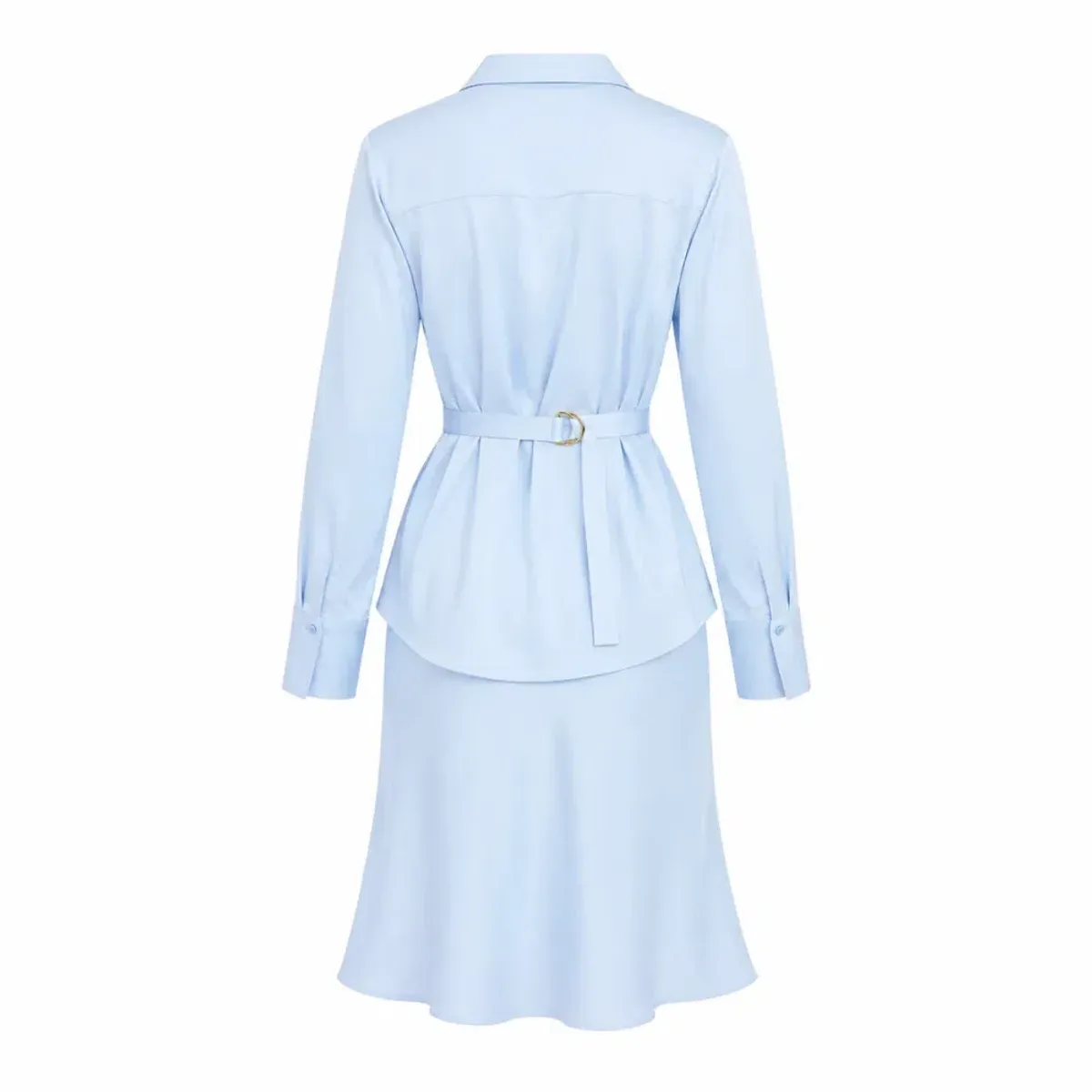 Kookai Palermo Cinch Shirt Size S & Palermo Core Midi Skirt in Cool Blue Size M - Image 2