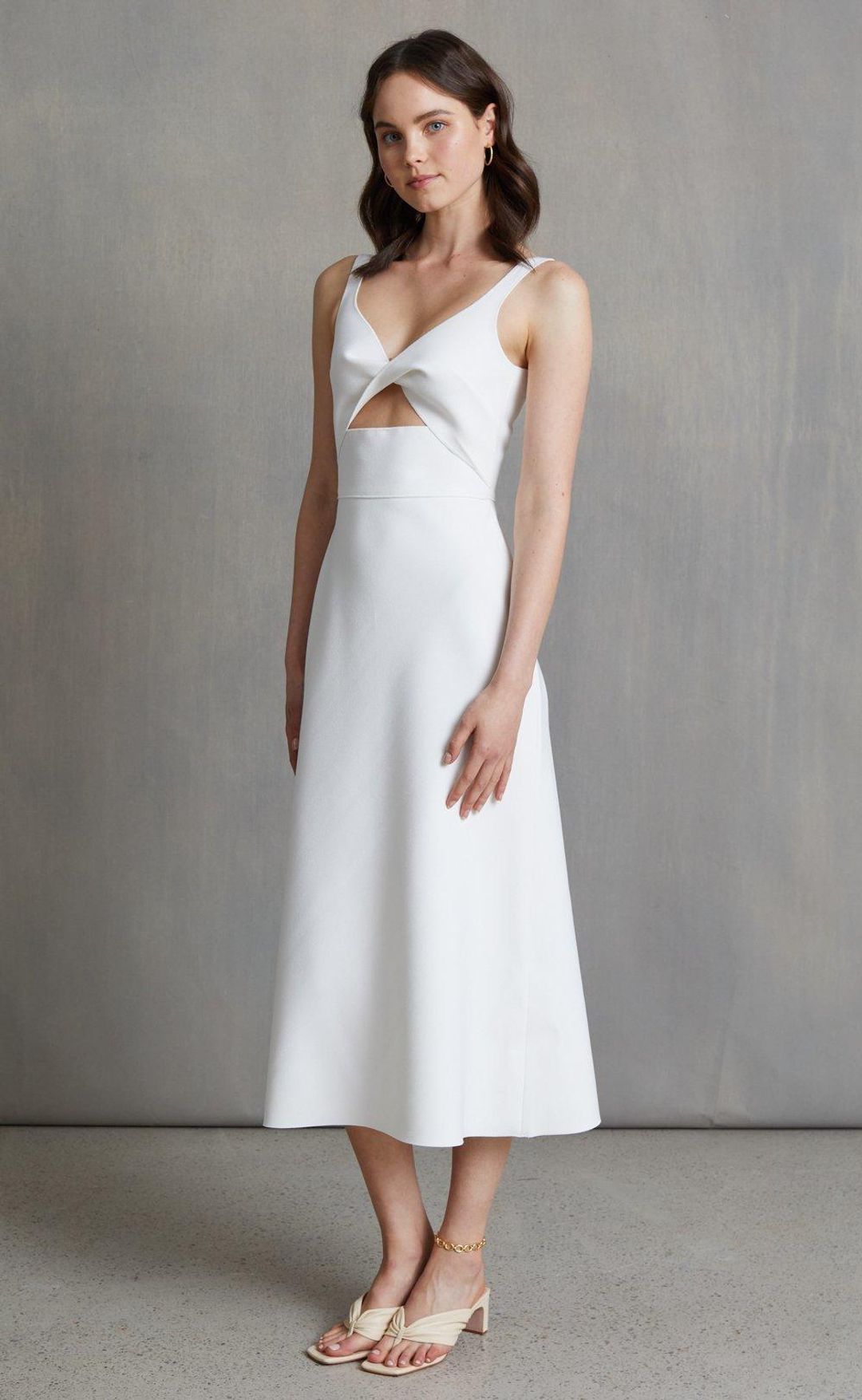 Bec + Bridge Forever Young Midi Dress In Ivory - SIZE 10 for rent on The Volte - main image