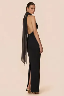 Nookie Martini Halter Maxi Gown in Black Size M / AU 10 for rent on The Volte - image 3