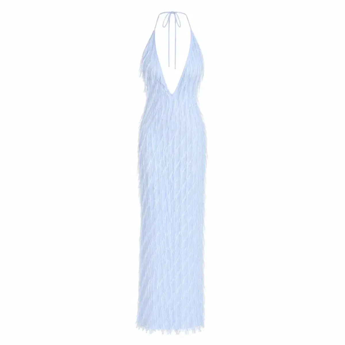 Jasook Noa Maxi Gown Powder Blue Size 8 - Image 4