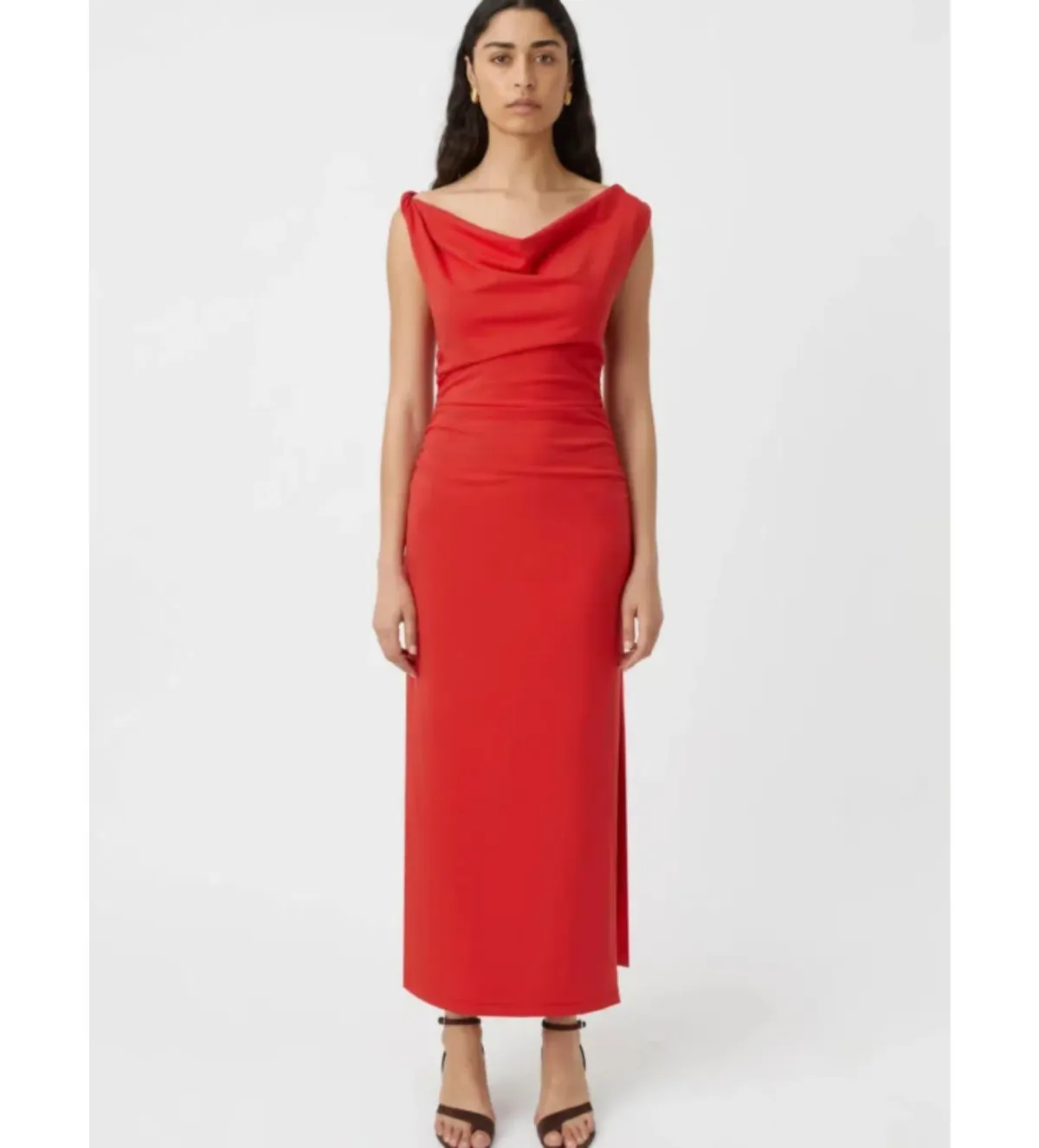Camilla and Marc Mara Dress Red Scarlet Size 10 for rent on The Volte - main image