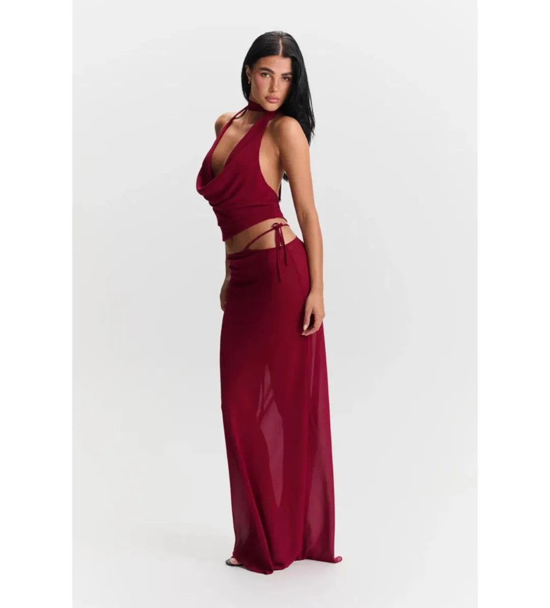 Sasha Therese Aubrey Maxi Set Cherry Red Size S / AU 8 for rent on The Volte - main image