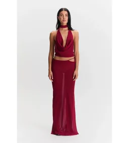 Sasha Therese Aubrey Maxi Set Cherry Red Size S / AU 8 for rent on The Volte - image 1