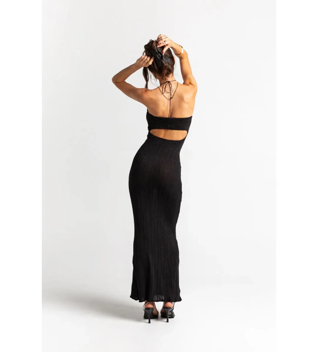 Arcina Ori Cindy Maxi Dress Black Size S for rent on The Volte - main image
