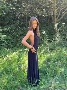 Design By Si, Skyla maxi dress with open back, S for rent on The Volte - image 3