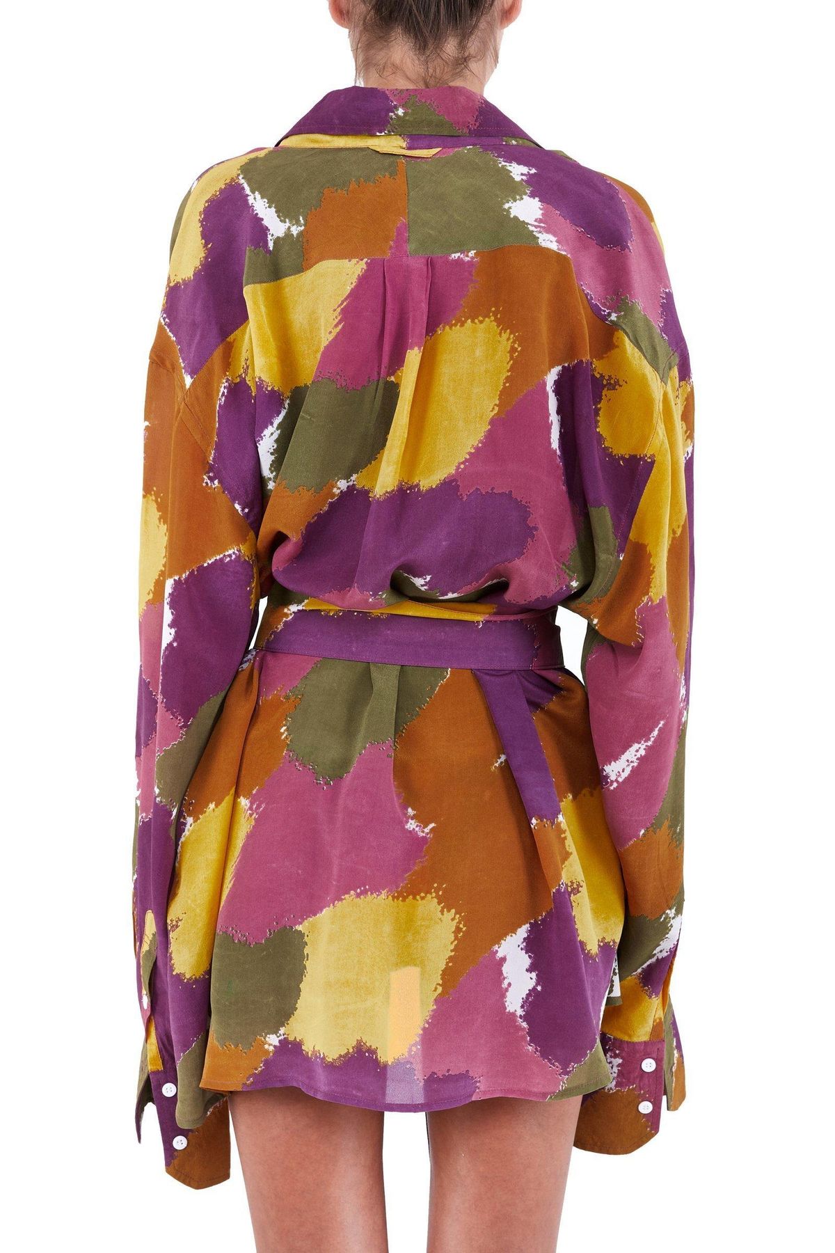 Bamba Titan Shirt Dress in Dry Brush Print Size M/L - Image 3