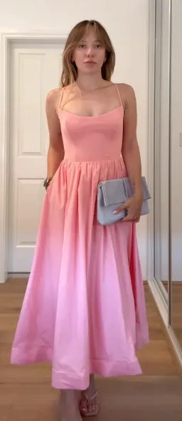 House of CB Lolita Cotton Corset Midi Sundress Rose Pink Size XS for rent on The Volte - image 5