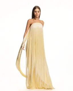 MATTERS Mare Butter Yellow Maxi Dress size 10 for rent on The Volte - image 3