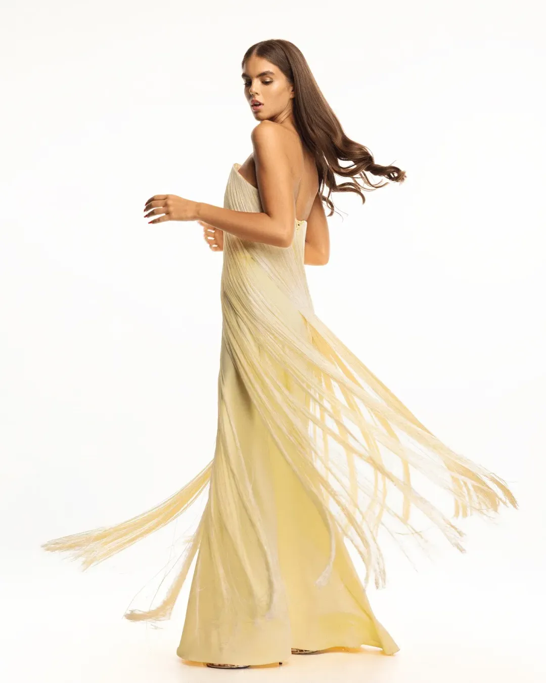 MATTERS Mare Butter Yellow Maxi Dress size 10 for rent on The Volte - main image
