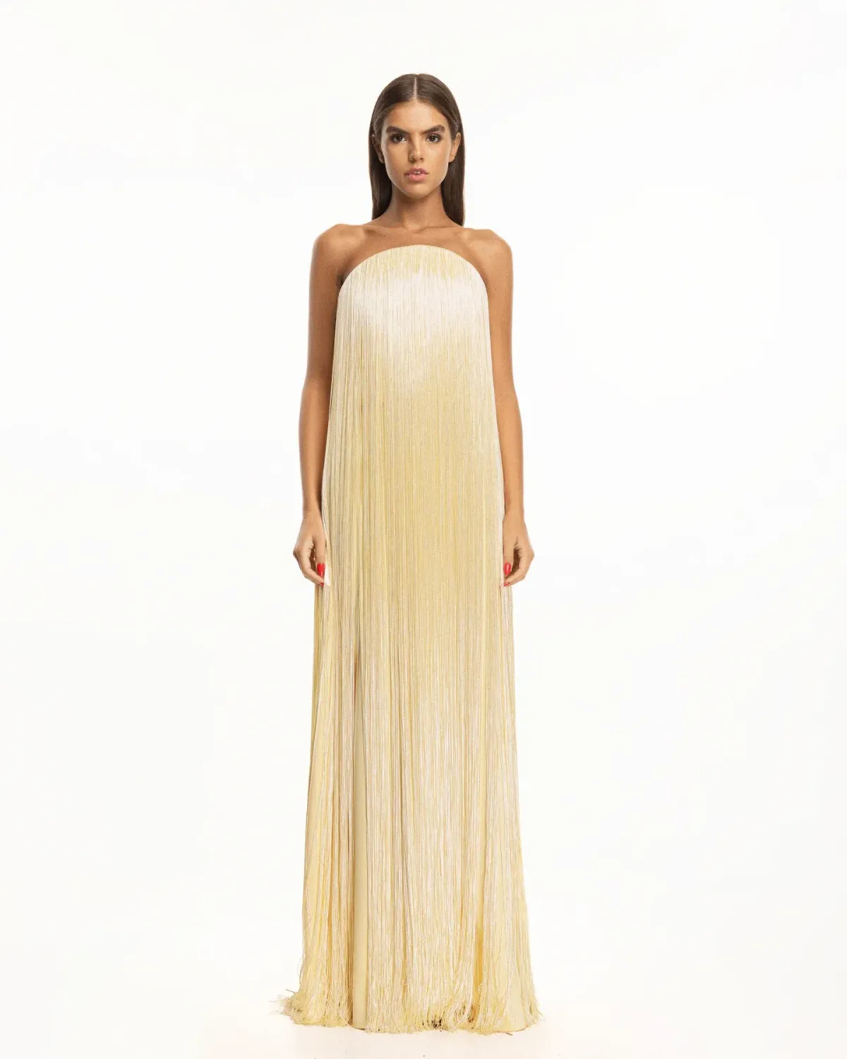 MATTERS Mare Butter Yellow Maxi Dress size 10 for rent on The Volte - main image