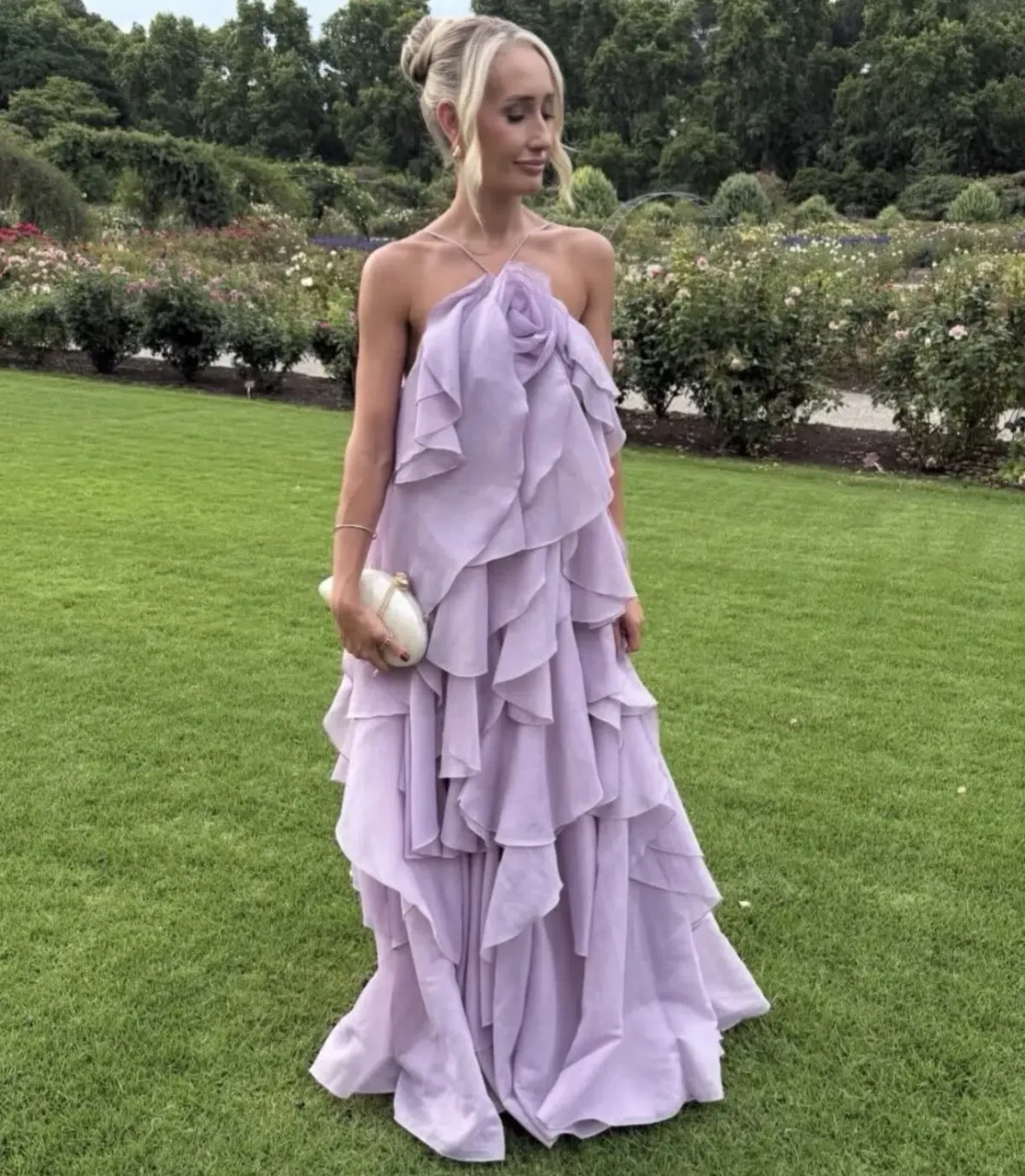 💜 Aje Pandorea Layered Maxi Dress in Lilac Purple Size 14 Formal Gown💜 - Image 5