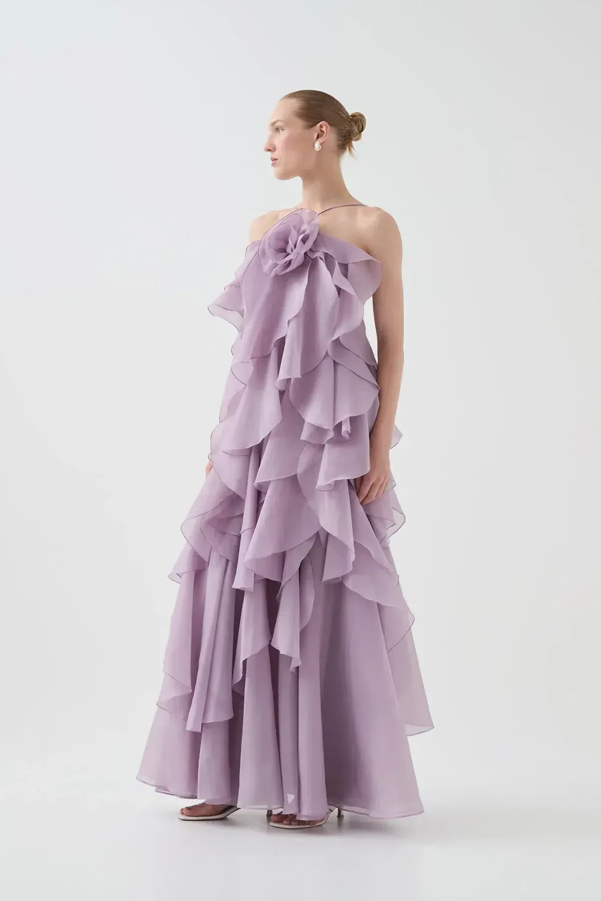 💜 Aje Pandorea Layered Maxi Dress in Lilac Purple Size 14 Formal Gown💜 - Image 11