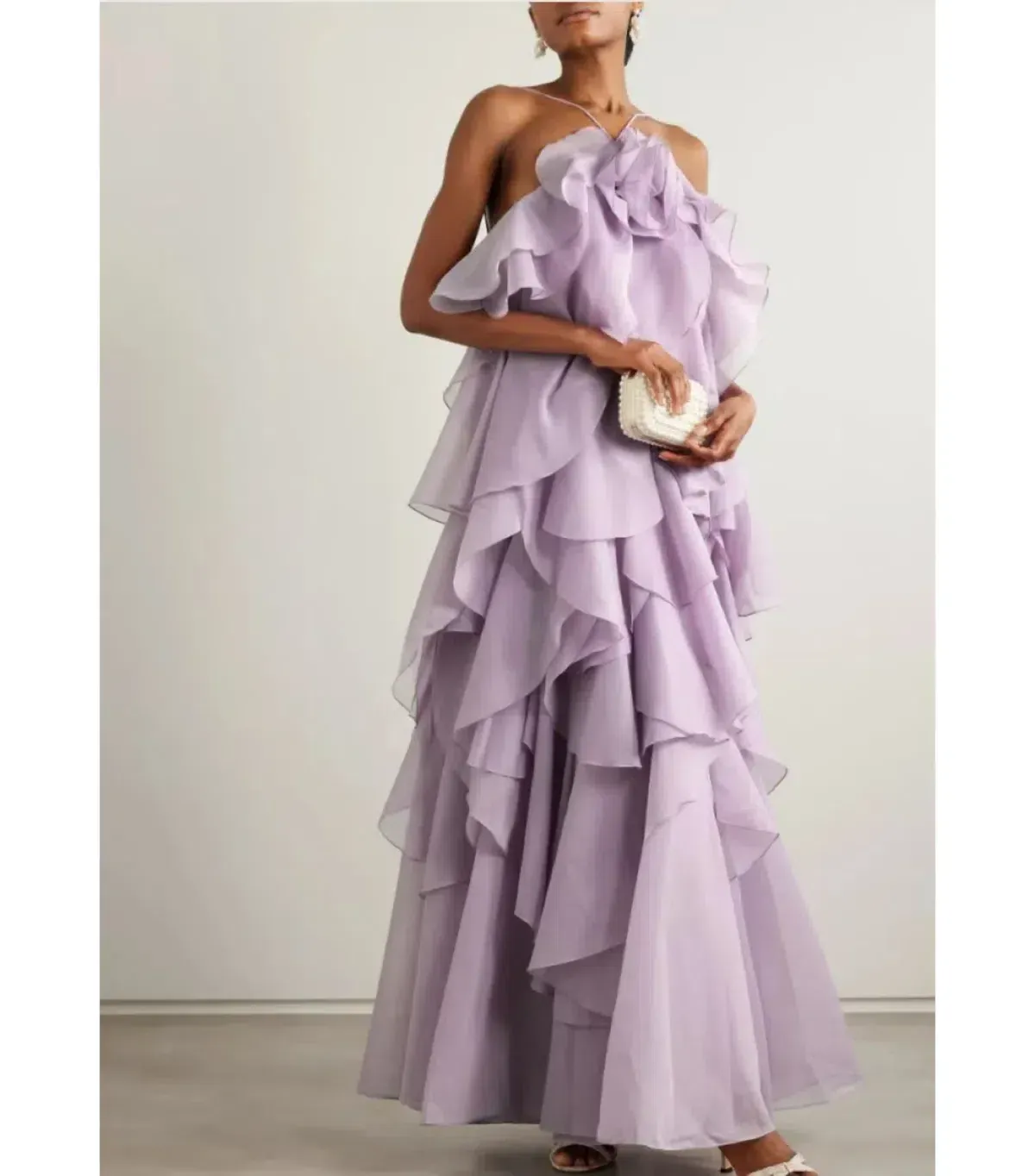 💜 Aje Pandorea Layered Maxi Dress in Lilac Purple Size 14 Formal Gown💜 - Image 3