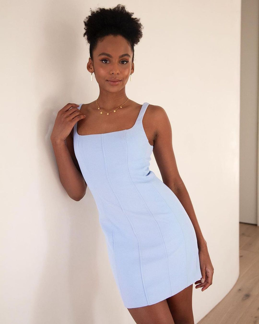Kookai Oyster Bustier Dress Blue Size 34 / AU 6 for rent on The Volte - main image