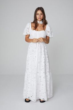 ASILIO PUFF SLEEVE BRODERIE DRESS - SIZE 6 for rent on The Volte - image 3