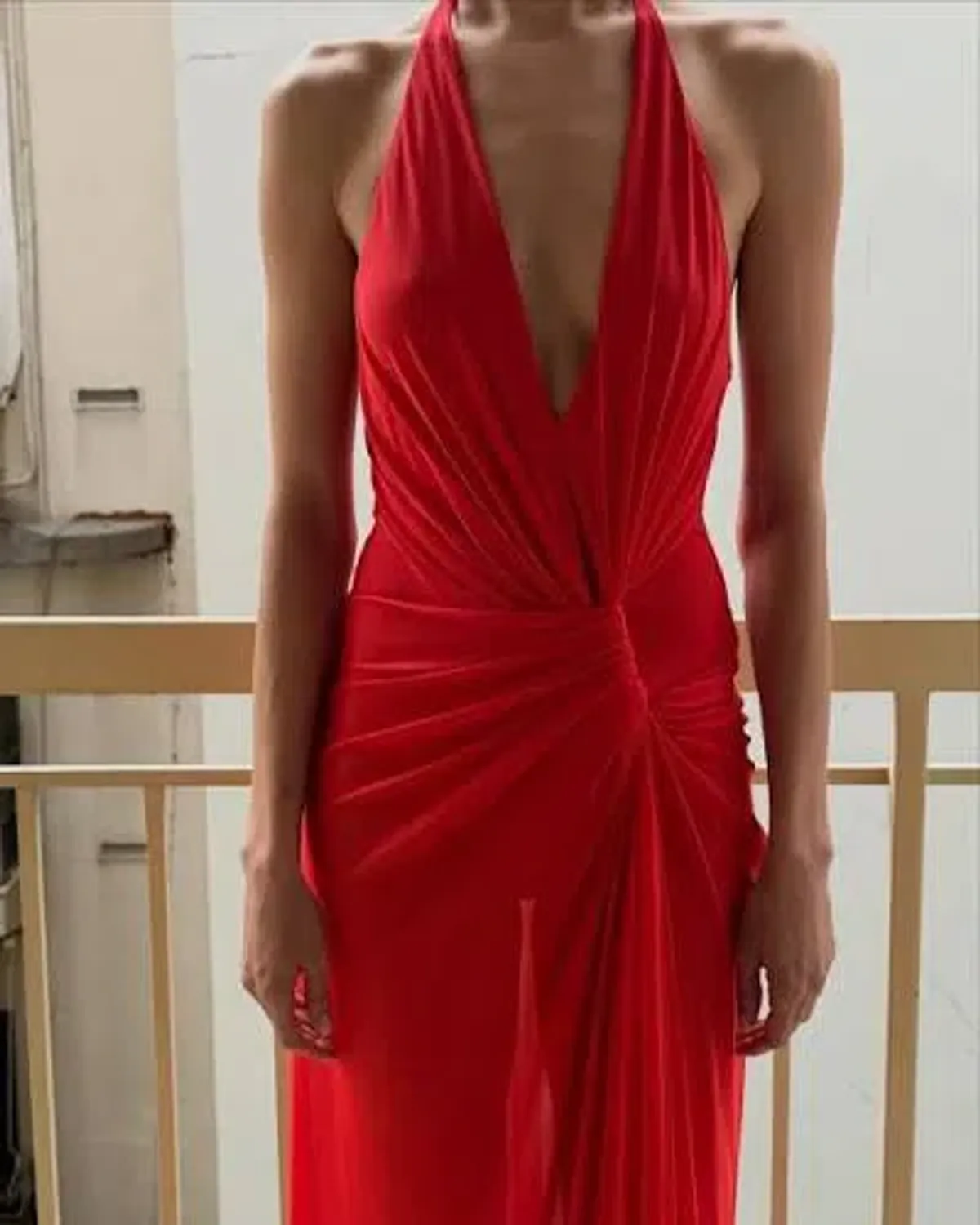 Bec & Bridge Xanthi V Neck Maxi Dress Flame Size 8 - Image 5